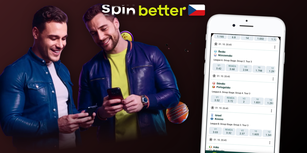Panoramatický přehled všech obrazovek Spinbetter apps — menu, sázky, kasino a platby