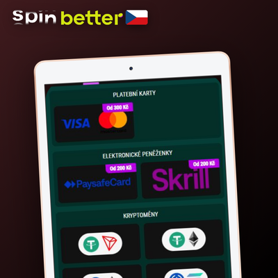 E-peněženky Skrill, Neteller a Apple Pay pro rychlý vklad na Spinbetter