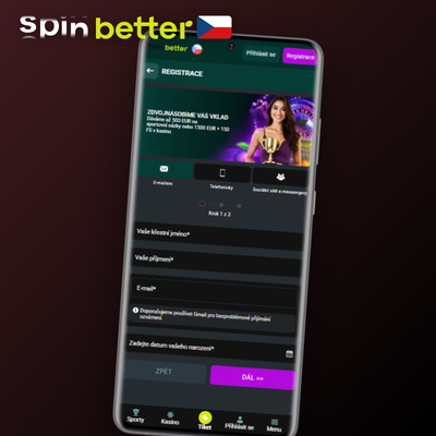 Propojte profil na sociálních sítích a přihlaste se do Spinbetter jediným kliknutím